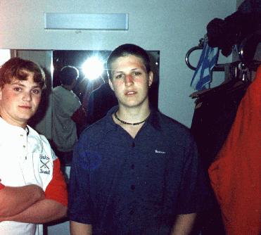 DJ Ginseng taking time out to chill with a friend and fan, Scott Graham